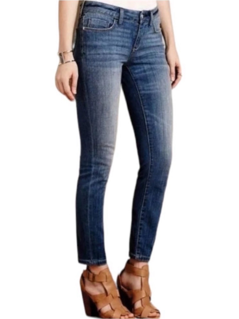 Pilcro And The Letterpress Stet Mid Rise Slim Fit Jeans Size 29